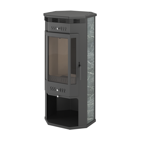 Печь-Камин ASTON 11кВт 180 м3  пристенно-угловой Ø 150мм Талькохлорит