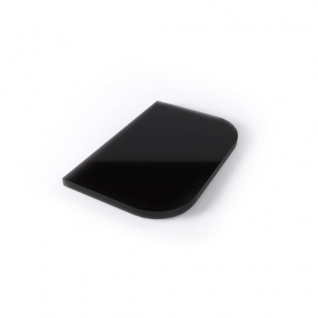 Лист стеклянный притопочный ВЕЗУВИЙ Черный (Black) (600х400х8мм) 