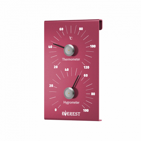 Термогигрометр EVEREST, алюминий, красный (red) TG-26 (Везувий)